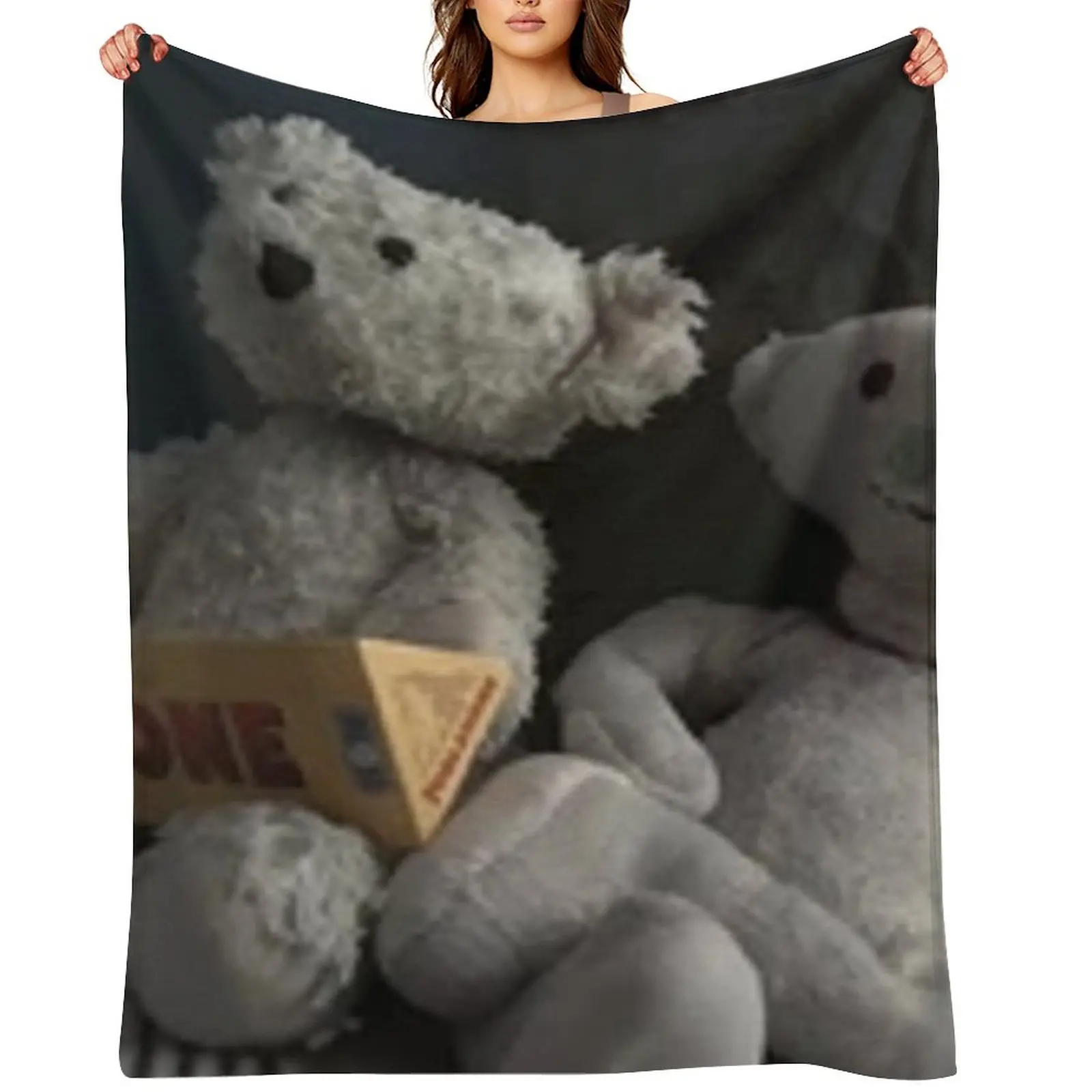 

Bear Alpha Bear and Sam Throw Blanket Luxury Throw funny gift wednesday Soft Plaid Blankets