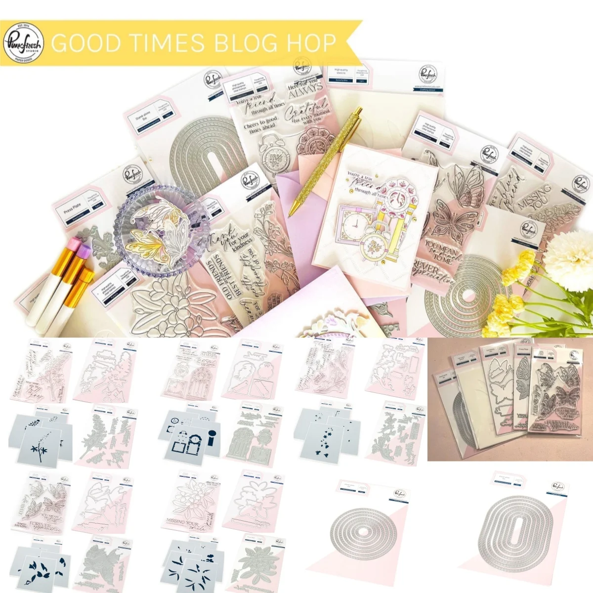 

Good Times Flower Metal Cutting Dies Clear Stamps Stencil Hot Foil DIY Make Card Scrapbook Embossed Paper Album Craft Supplies