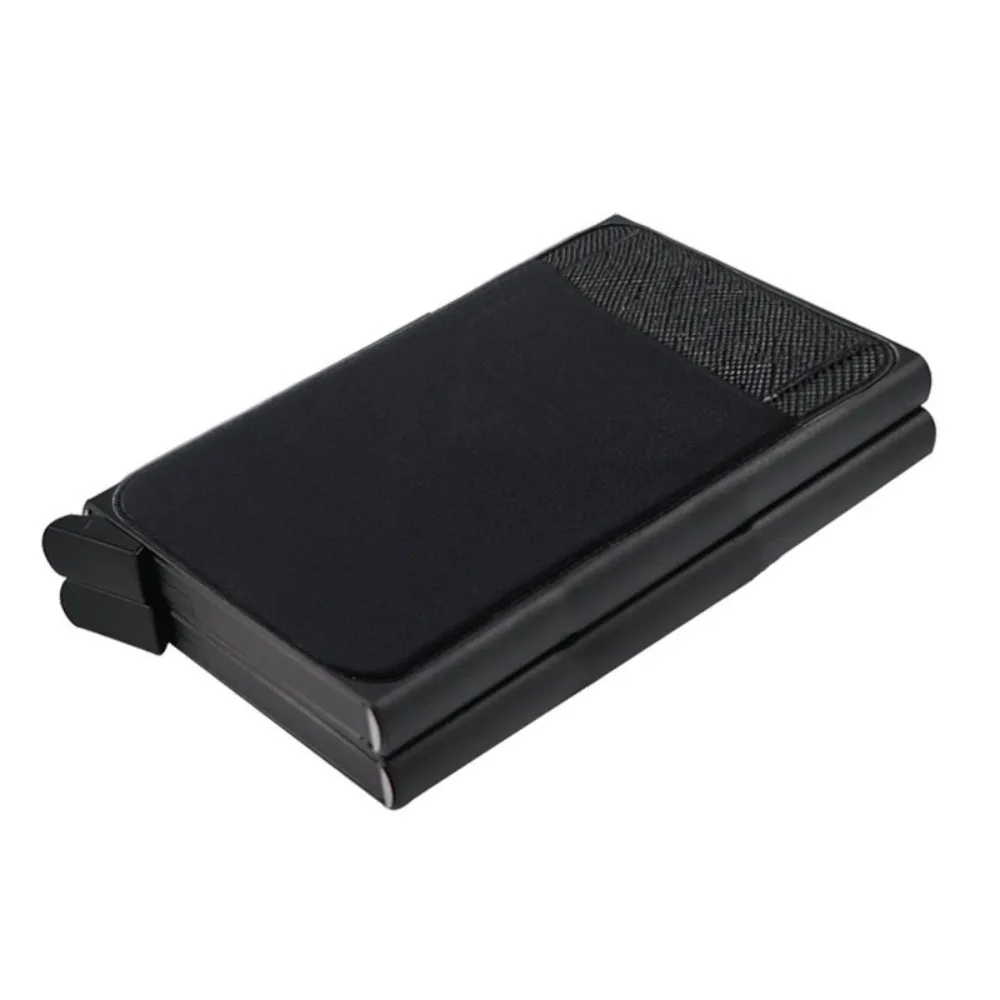 RFID Double layer metal automatic pop-up card bag card sleeves anti-theft card swiping clip anti demagnetization large capacity