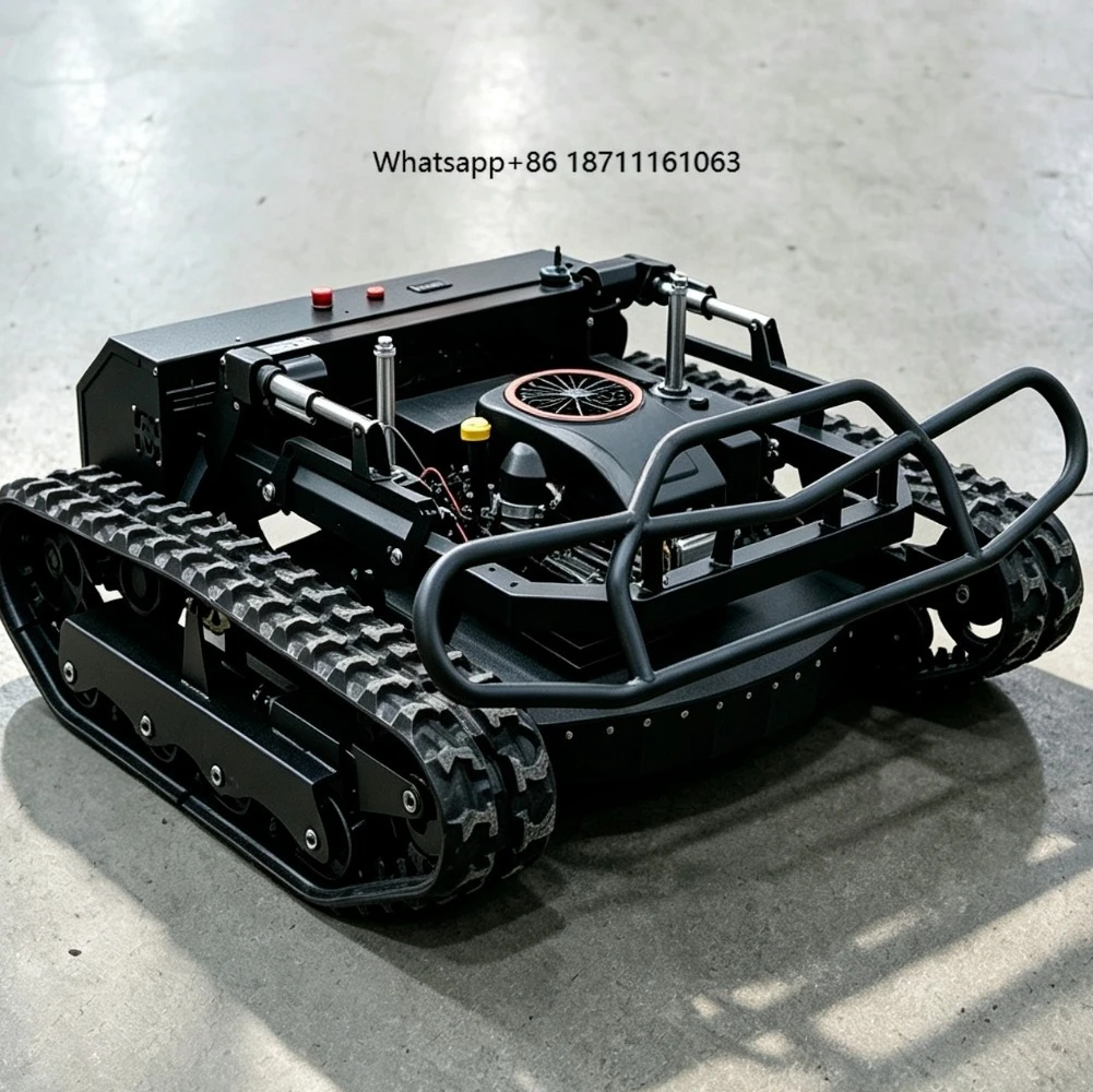All -Terrain Crawler Mower 9 Four Stroke Lawn Mower with Remote Control Heavy Duty for Wide Path Cutting