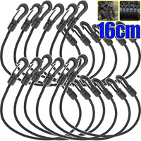 Shock Absorbing Bungee Cord with Hook Heavy Duty Elastic Rope for Car Roof Rack Bike Cargo Camping Tarp Gear Tie Down Strap Clip