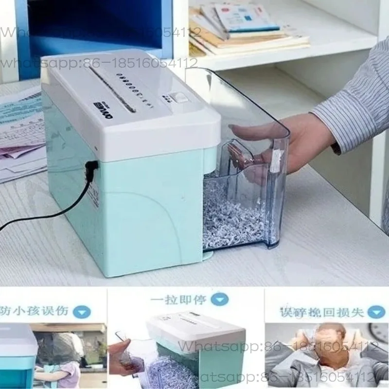 Shredder Mini Portable Office Small 210mm Shredder Paper Shredding Documents Electric Home Office