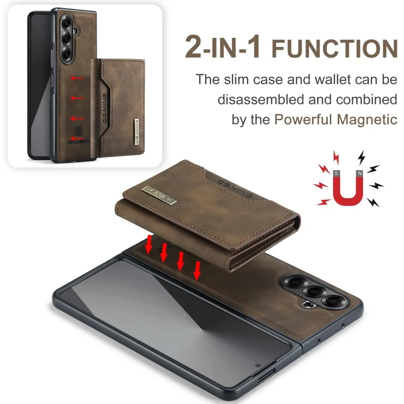 DG.MING Leather Wallet Phone Case for Samsung Galaxy Z Fold 8 Ultra 7 6 5 4 3 fold7 fold6 fold5 Cards Holder Funda Cover Hoseje