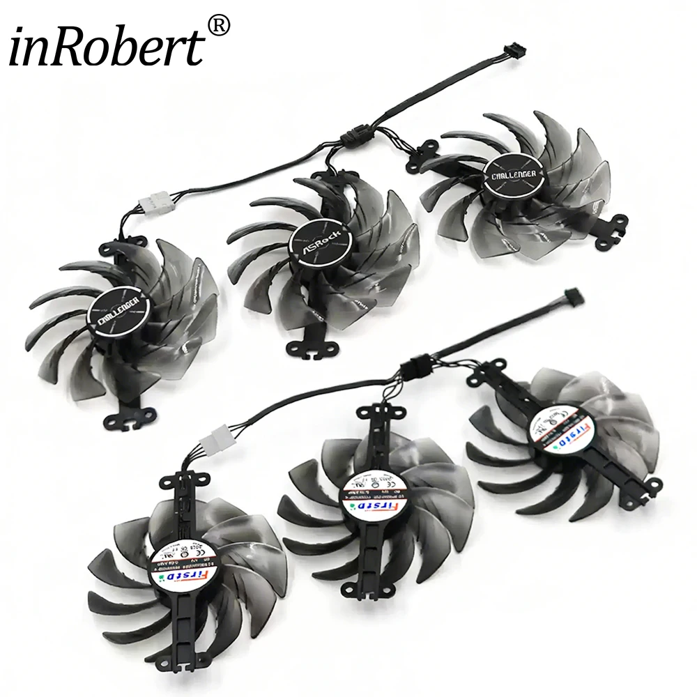 R​X9070XT FDC10U12S9-C 4Pin Video Card Fan For Asrock RX 9070 XT Challenger CL Graphics Card Cooling Case with RGB