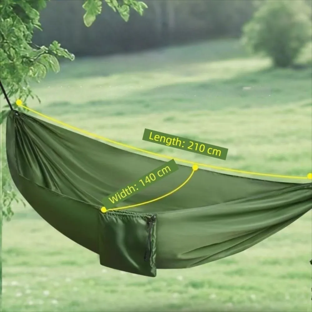 High Strength Colorful Hanging Hammocks Foldable Single and Double Size Camping Hammock Easy Setup Dacron Outdoor Swing Beach image 6