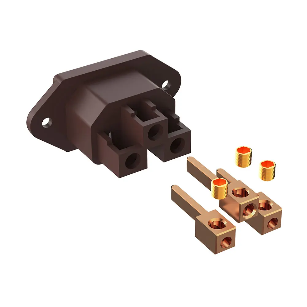 Monosaudio IC72 Stromstecker AC-Steckeradapter Elektrisches Netzkabel Einlassbuchse Anschluss Rhodium-Gold-Beschichtet – Detail 3