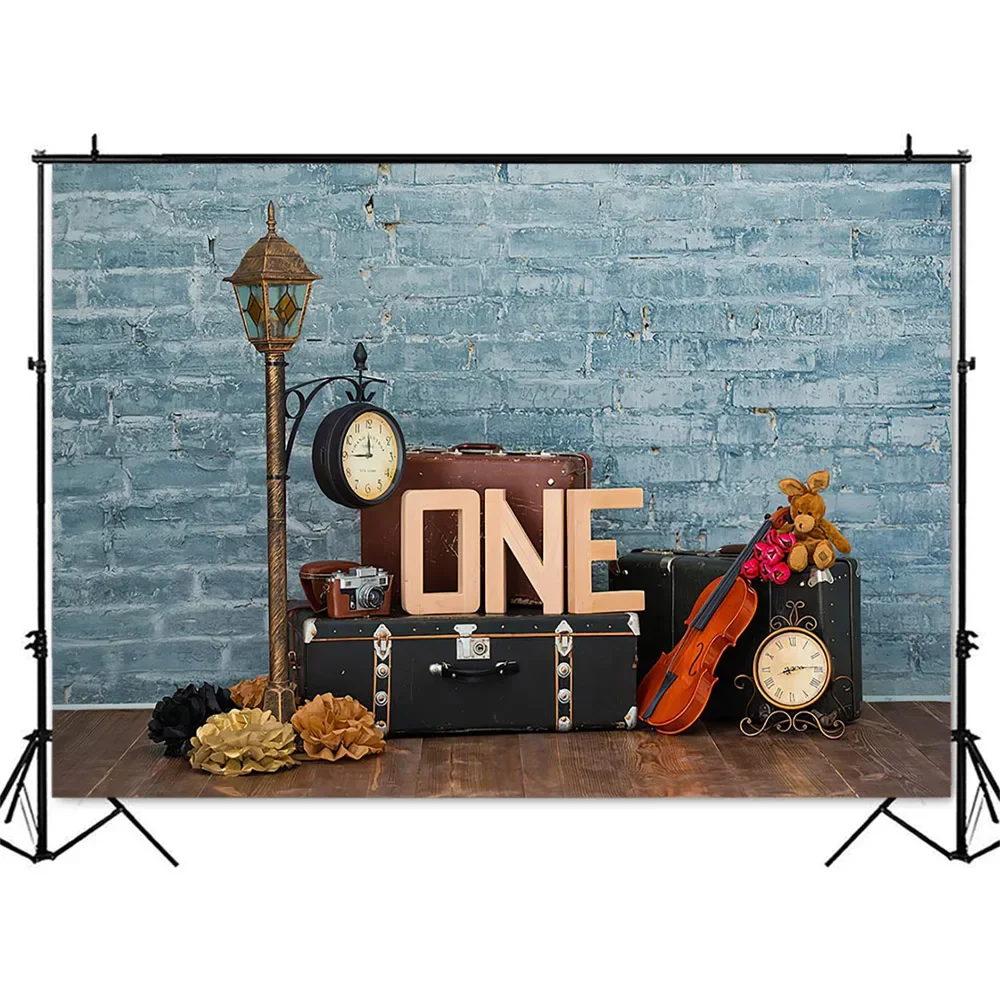 Newborn Kids Children 1st Birthday Backdrop for Photography Cake Smash Adventure travel Birthday Party Decoration Photocall