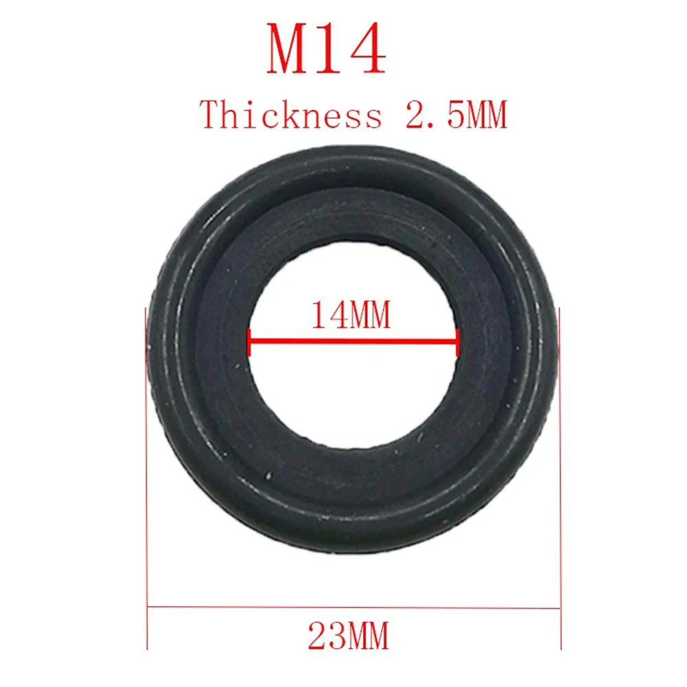 10X Car Sealing Oil Drains Plug Gasket Washers Replacement M12/M14 Rubber Engine Oil Drain Plug Gaskets Auto Accessories