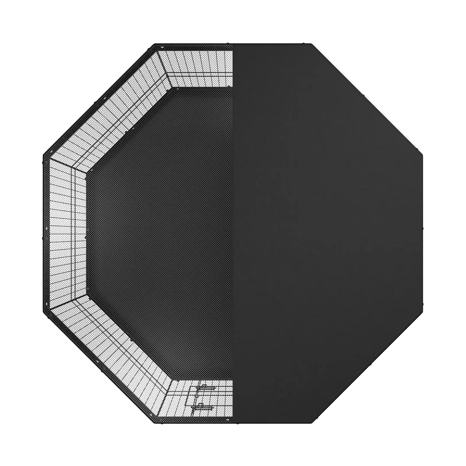 Dog Playpen, 8 Panels Foldable Metal Dog Exercise Pen with Top Cover and Bottom Pad, 24