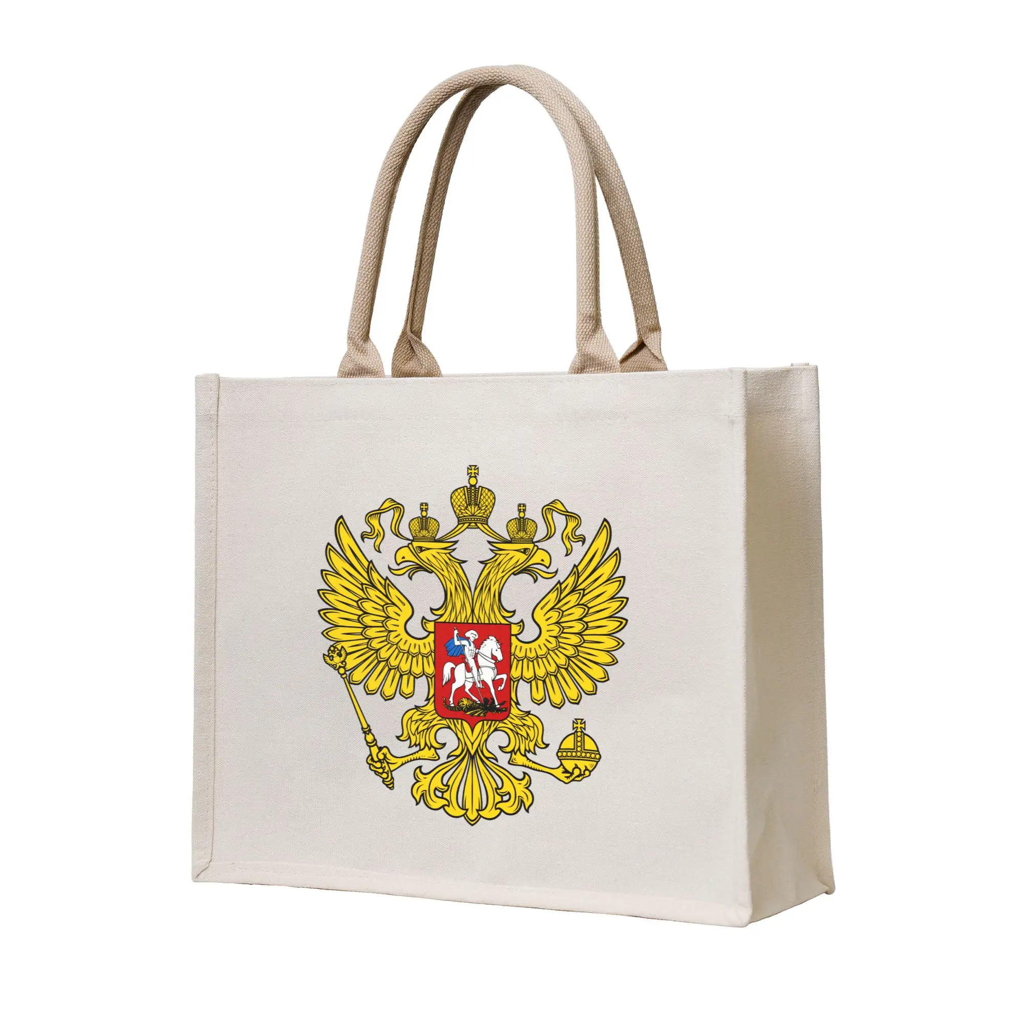 

Сумки для покупок с гербом России, милые сумки-шопперы, сумки через плечо, портативные сумки большой вместимости, сумка в стиле Российской империи