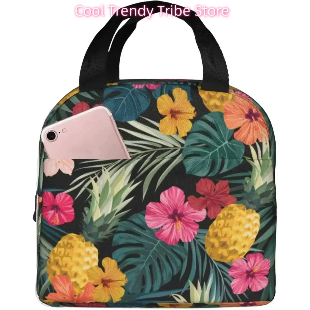 

Сумка для обеда, изолированная коробка для обеда в стиле хиппи, многоразовая водонепроницаемая сумка для обеда для школьной работы, колледжа, путешествий на открытом воздухе, пикника