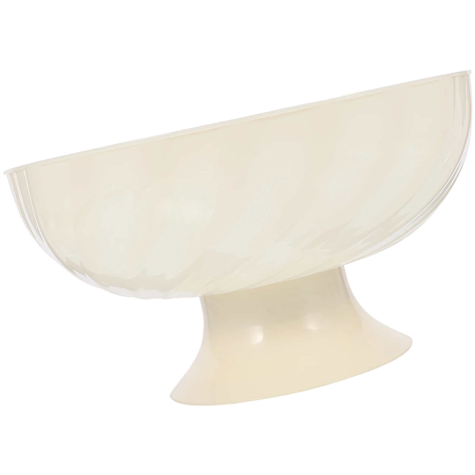 

Thickened Fruit Bowl Kitchen Living Room Pedestal Tray Dishwasher Safe Large Opening Appetizer Serving Plate Home Restaurant Use