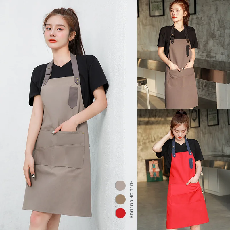 Cotton canvas denim apron kitchen florist car wash florist coffee restaurant bar milk tea shop apron Household commodity