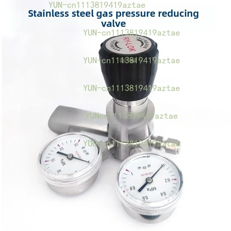 Stable 316L Stainless Steel Pressure Reducing Valve Gas Cylinder Primary High Pressure Regulator Helium Argon Ammonia Hydrogen P