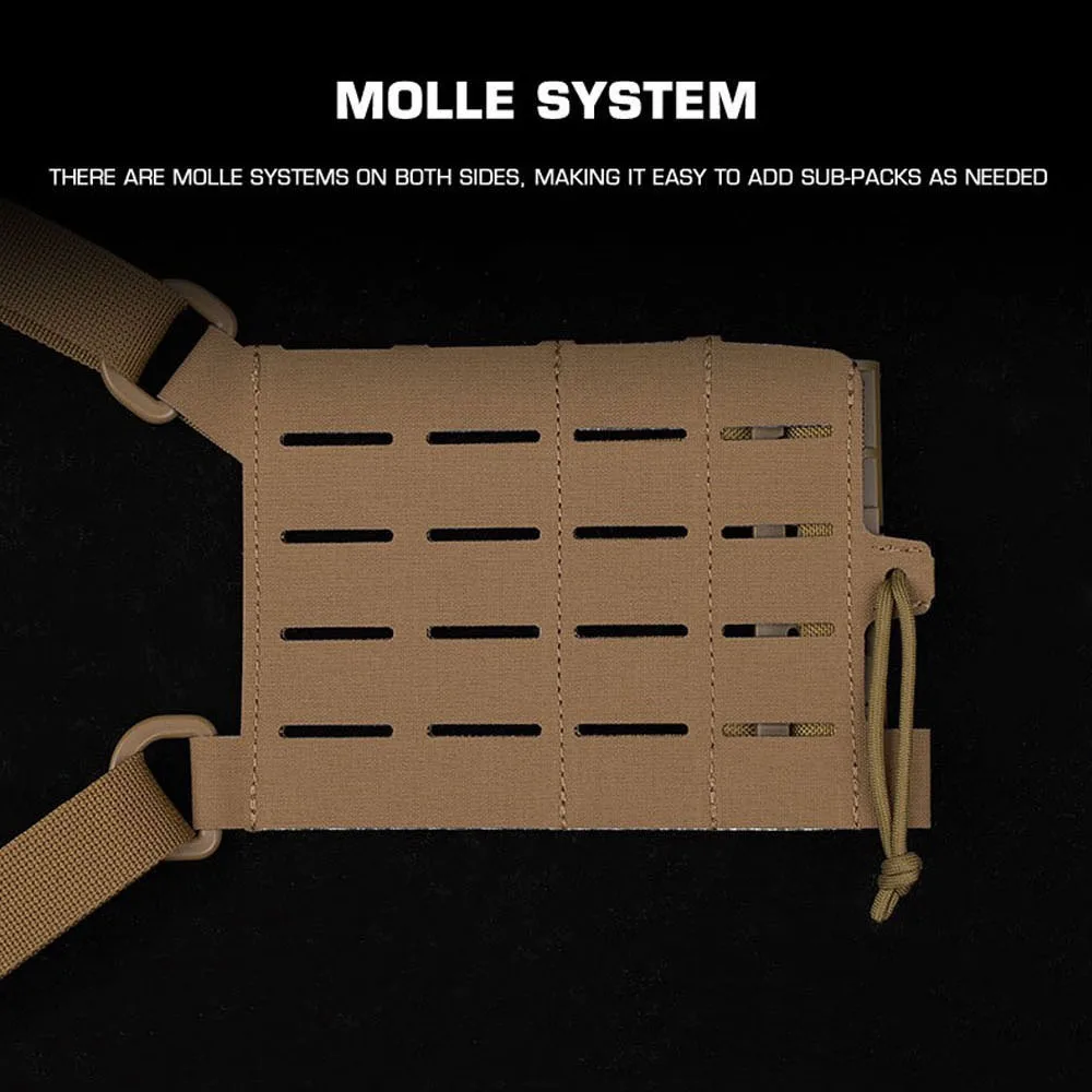 Tactical ARC Chest Rig Kit MOLLE System Placard V3 Front Flap Mag Pouch Quick Release Buckle Mount Airsoft Chest Rig Accessories