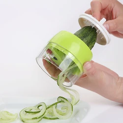 Spiral Vegetable Cutter Adjustable Vegetable Grater Portable Cucumber Potato Spiral Shredder Vegetable Slicer Kitchen Gadget