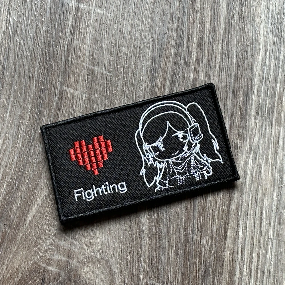 Мультяшная аниме девушка Mengniang, вышитая повязка на руку, Niang PQ боевой дух, пластырь, тактический рюкзак, аксессуары, эмблемы