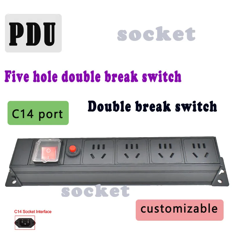 

PDU Удлинитель метопа Настольная электрическая розетка Розетка национального стандарта с пятью отверстиями и беспроводным двойным выключателем
