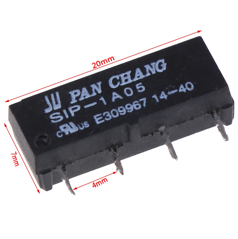 5 buah 4pin 5v relay sip-1a05 reed switch relay untuk pan chang relay