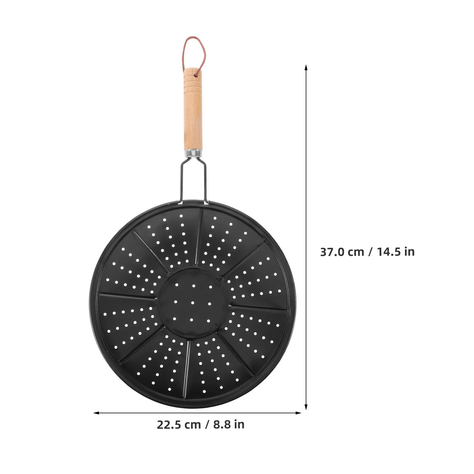 Mexican Tortilla Warmer Stainless Steel Heat Diffuser Plate Wooden Handle Simmer Plate Gas Stove Heat Cooking