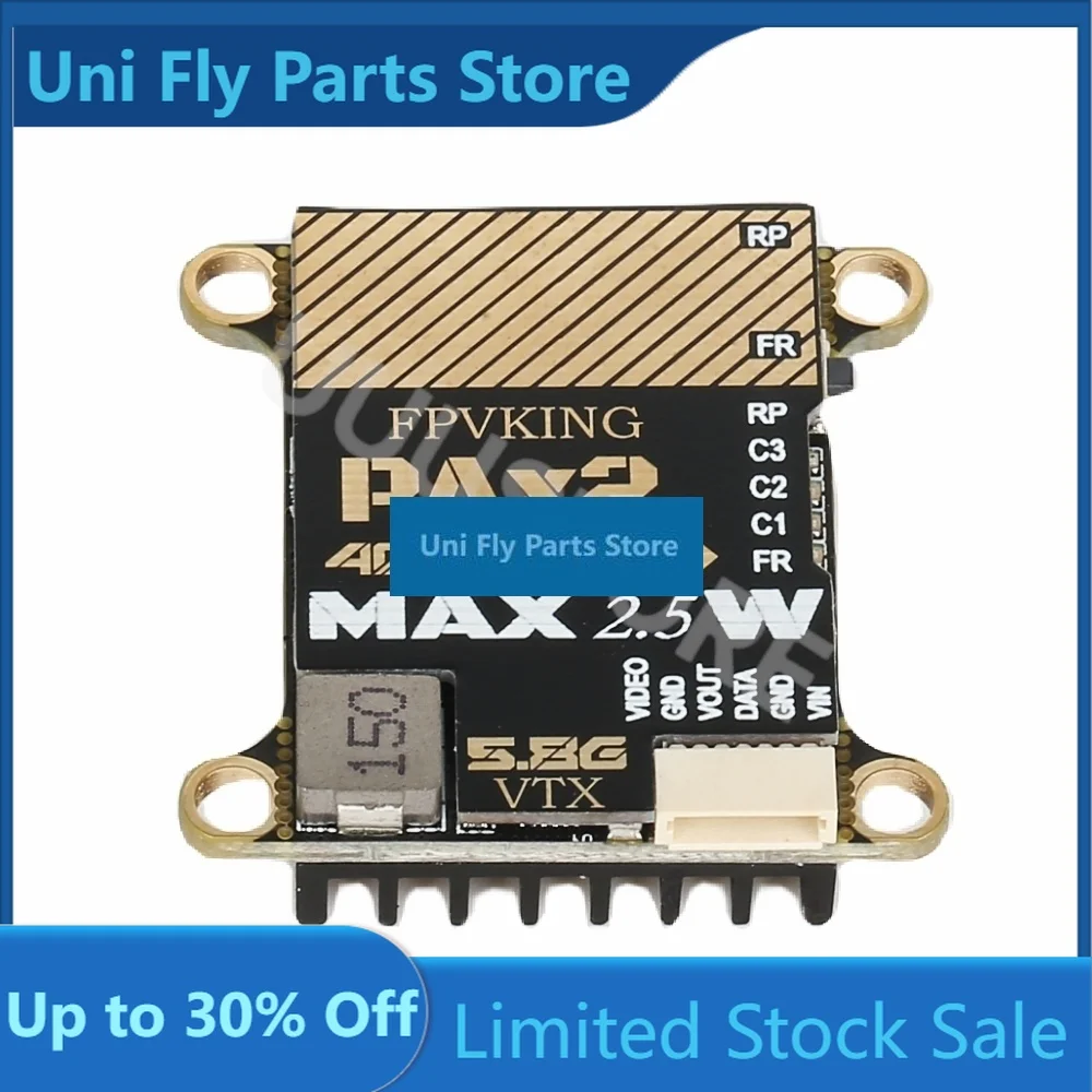 UniFlyFPVKING 5.8G 5.8Ghz 2.5W 40CH VTX 25mW/400mW/800mW/1500mW/2500mW Switched Smart Audio FPV Transmitter For RC FPV Racing Dr