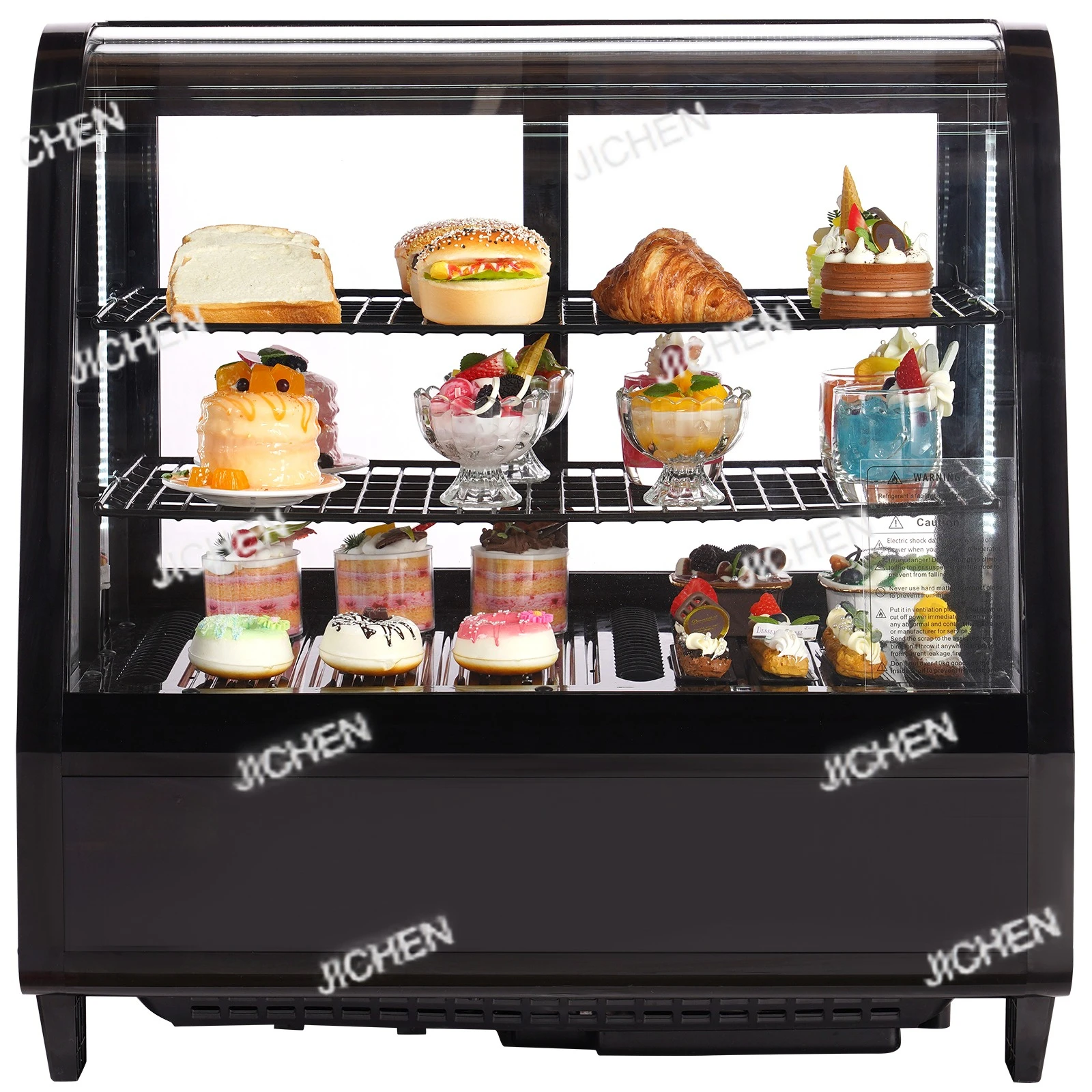 

Refrigerated Display Case Countertop Pastry Display Case LED Lighting TURBO Cooling Frost Free Air Cooling