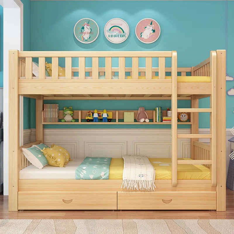 Solid wood upper and lower beds Adult bunk Children's Multifunctional  Mother and child beds
