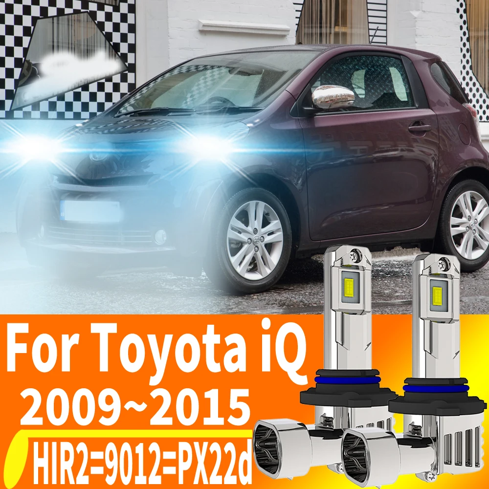 

2 шт. HIR2 светодиодные фары Canbus 9012 PX22d автомобильная лампа высокой мощности 6000K белый свет мото диодная лампа 12 В 55 Вт для Toyota iQ 2009 ~ 2015