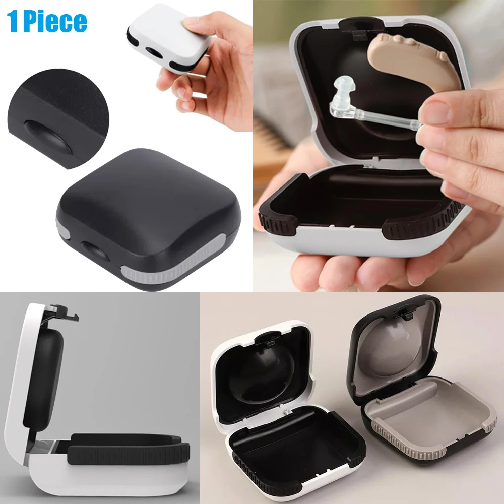 

Portable Hearing Aid Case Hearing Aid Hard Protective Hard Storage Box Organizer for Sound Amplifier Hearing Aid Accessories