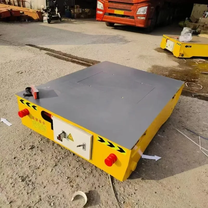 30 Ton Customized Electric Trackless Flatbed Transporter 360 Rotation Remote Control CE Certified Heavy Duty Industrial