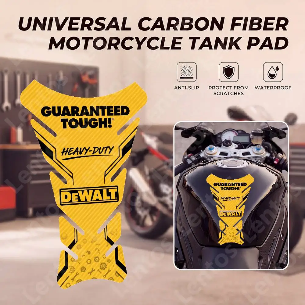 

For DEWALT Moto Fishbone Tank Protector Sticker Rubber Anti Slip Decals