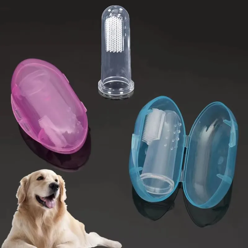 Soft Silicone Pet Finger Toothbrush for Dogs Cat Teeth Cleaning Brush Bad Breath Tartar Remover Grooming Dental Care Accessories