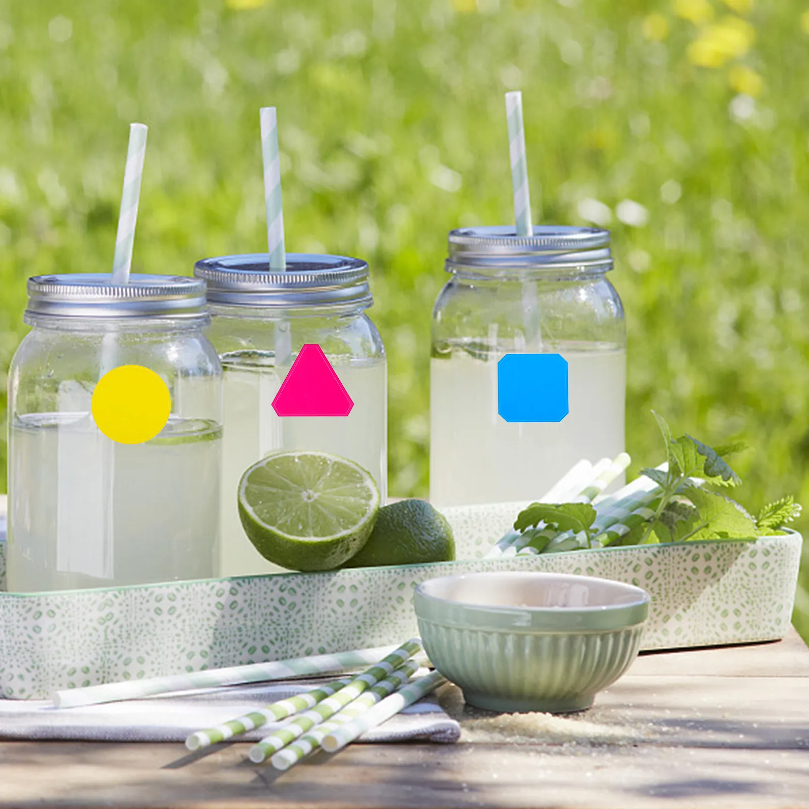 

15 Sheets Colorful Coding Labels Self-Adhesive Colored Sticky Labels for Kitchen Pantry Office School Store Sorting