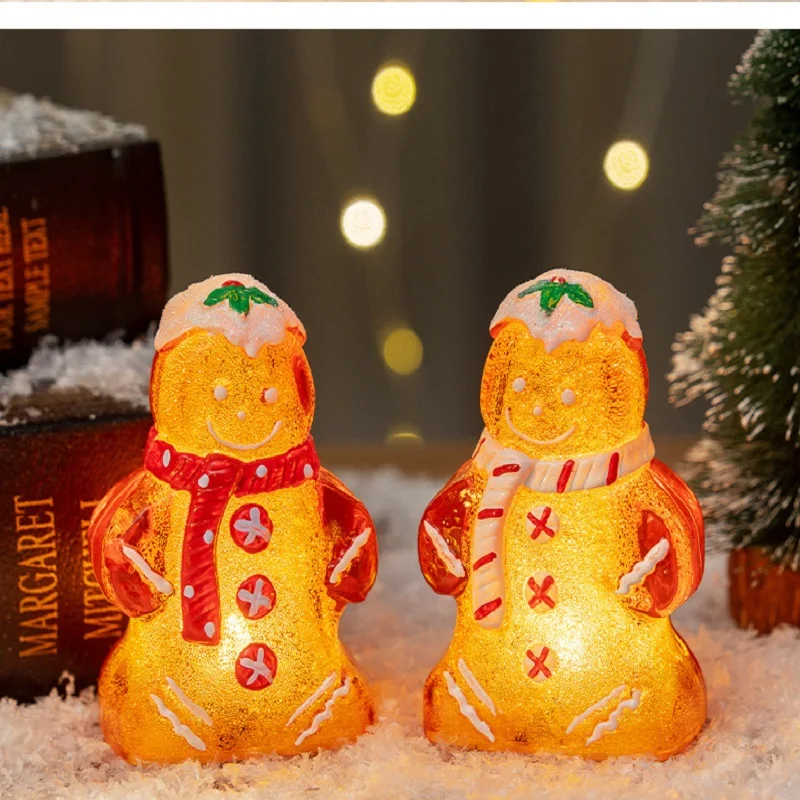 Colorful gradient crystal angel LED light emitting desktop decoration cross-border Christmas atmosphere decoration night light