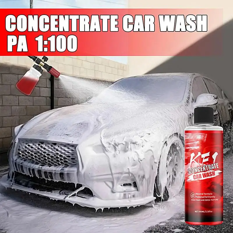 Car Foam Soap Auto Wash Shampoo 100ml Auto Exterior Stain Removal Agent Concentrated Vehicle Paint Cleaner For Trucks