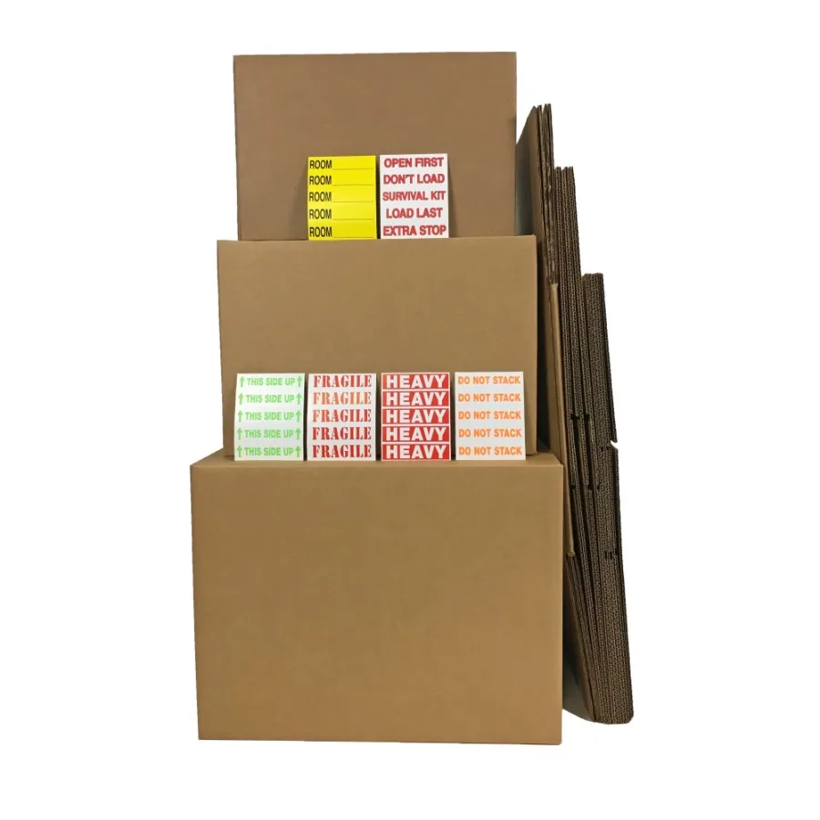 

ValueSupplies By uBoxes Moving Kit 1 10 Small/Medium/Large Combo Boxes with Room Labels for Efficient Organization During Reloc