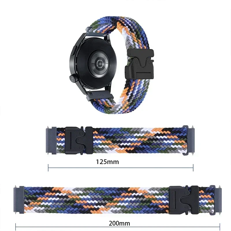 حزام مضفر لساعة Xiaomi 2 Pro Mi Watch Color Color2 المظلة حلقة الفرقة لساعة Xiaomi S4 S3 S1 Pro 22 مللي متر نايلون كوريا
