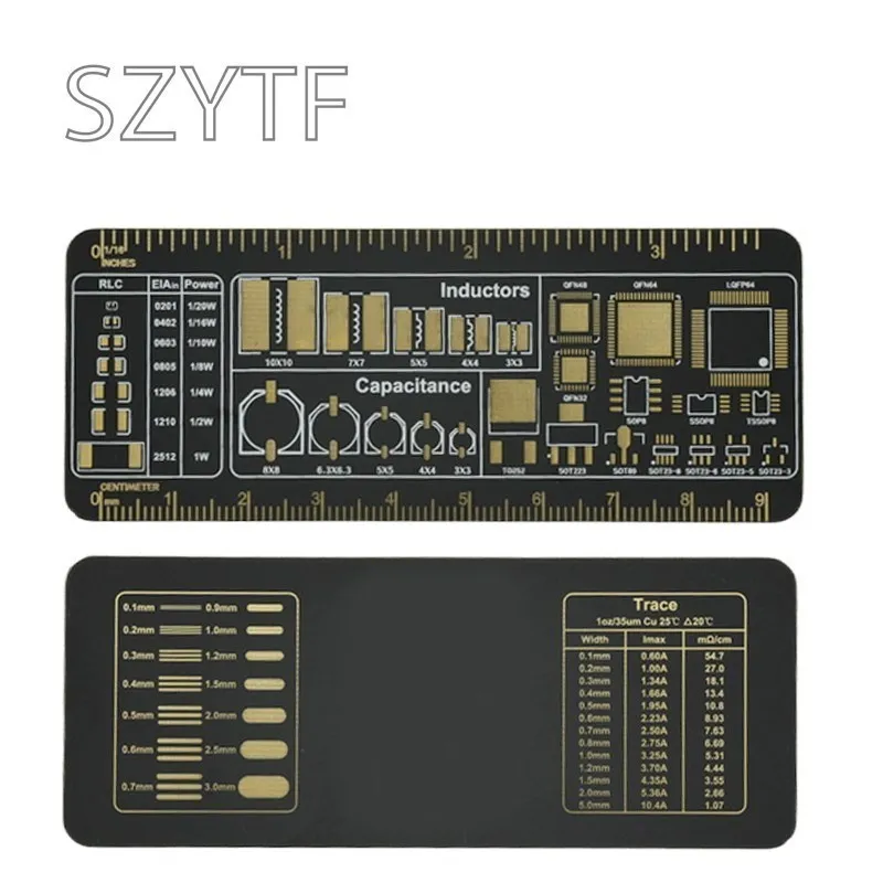 5 Type 9CM 15CM 20CM 25CM 30CM PCB Ruler Multi-functional Measuring Tool Resistor Capacitor Chip IC SMD Diode Transistor