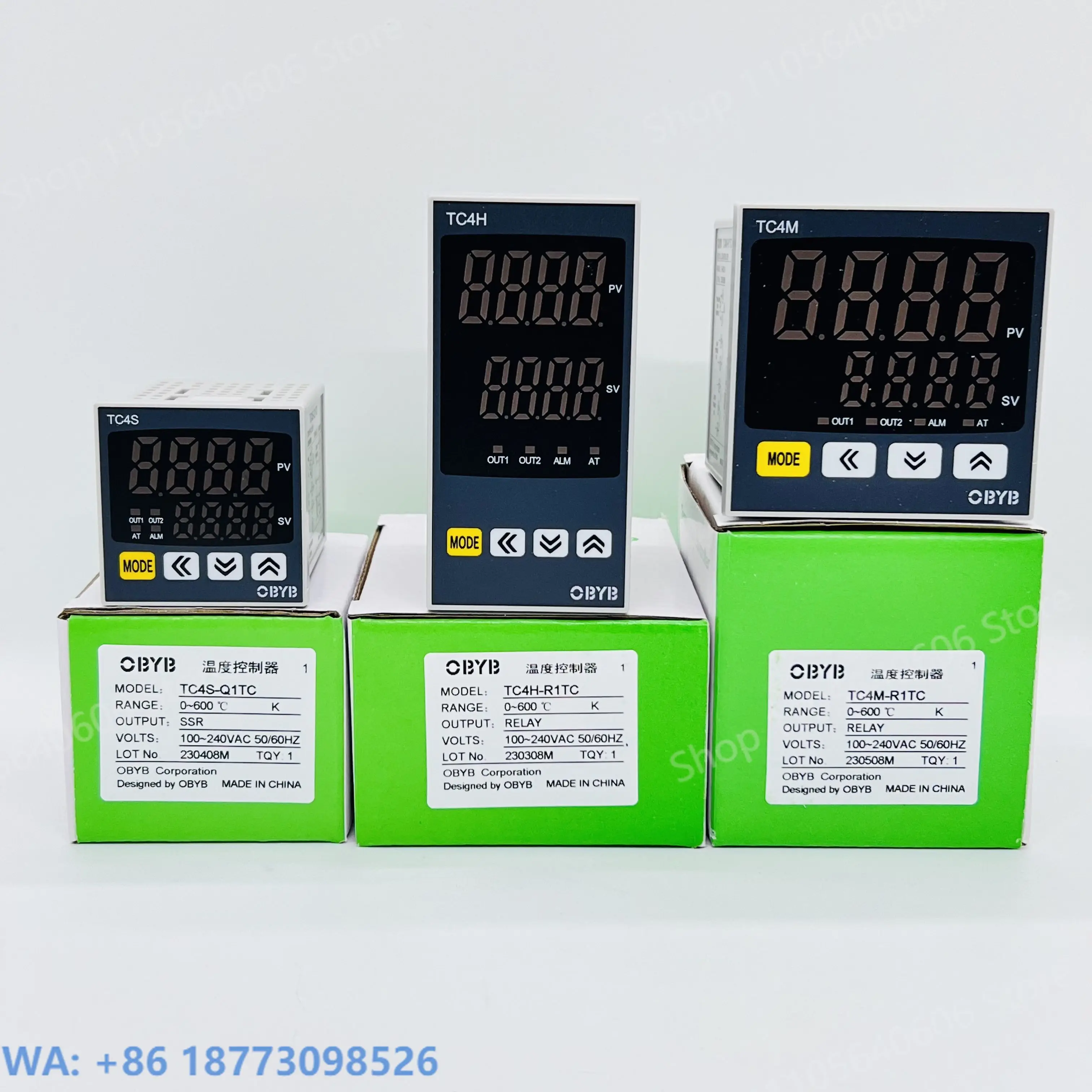 OBYB Instrument TC4S-R1TC/Q1TC/TC4M/TC4H/TC4L Temperature Control Meter, Digital Temperature Controller, 1PCS