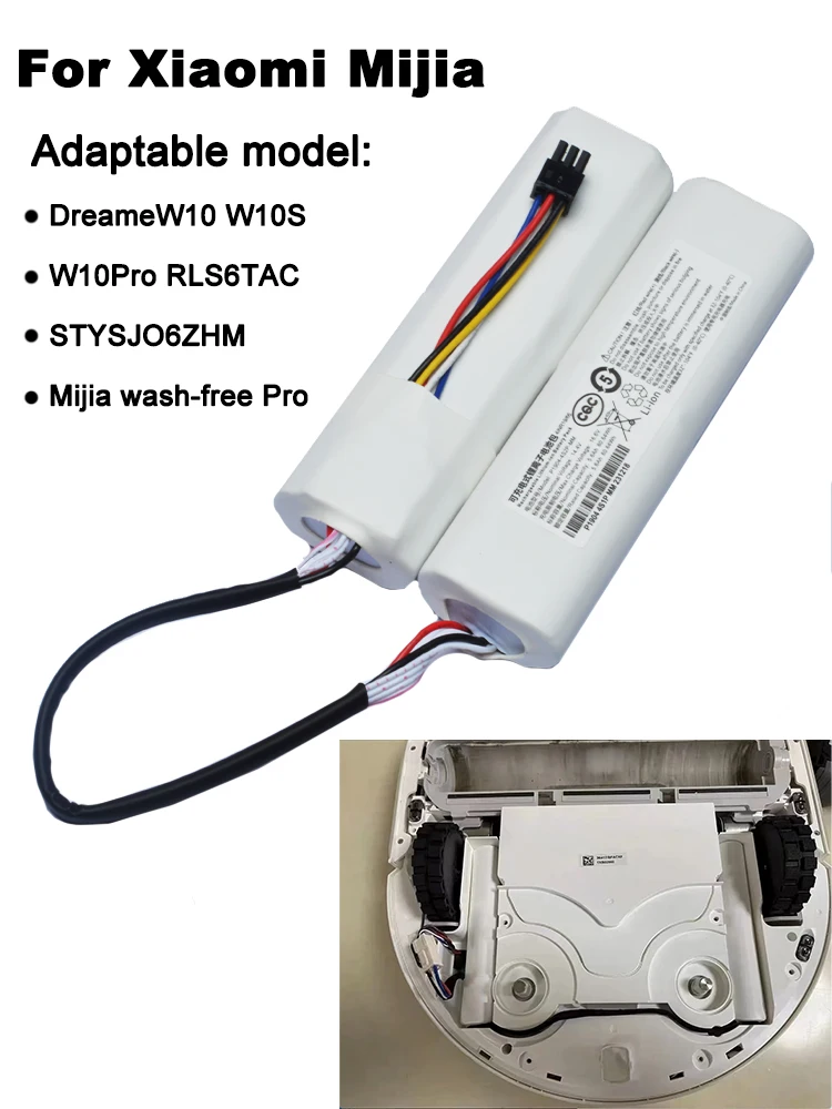 Original Robotic Vacuum Cleaner Replacement Battery For Dreame Bot W10 W10s W10 pro Accessories Mijia STYTJ06ZHM P2027-4S2P-MMBK