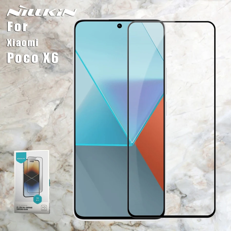 

Nillkin for Xiaomi Poco X6 5G Tempered Glass CP+PRO Full Cover glue Screen Protector Film for Pocox6