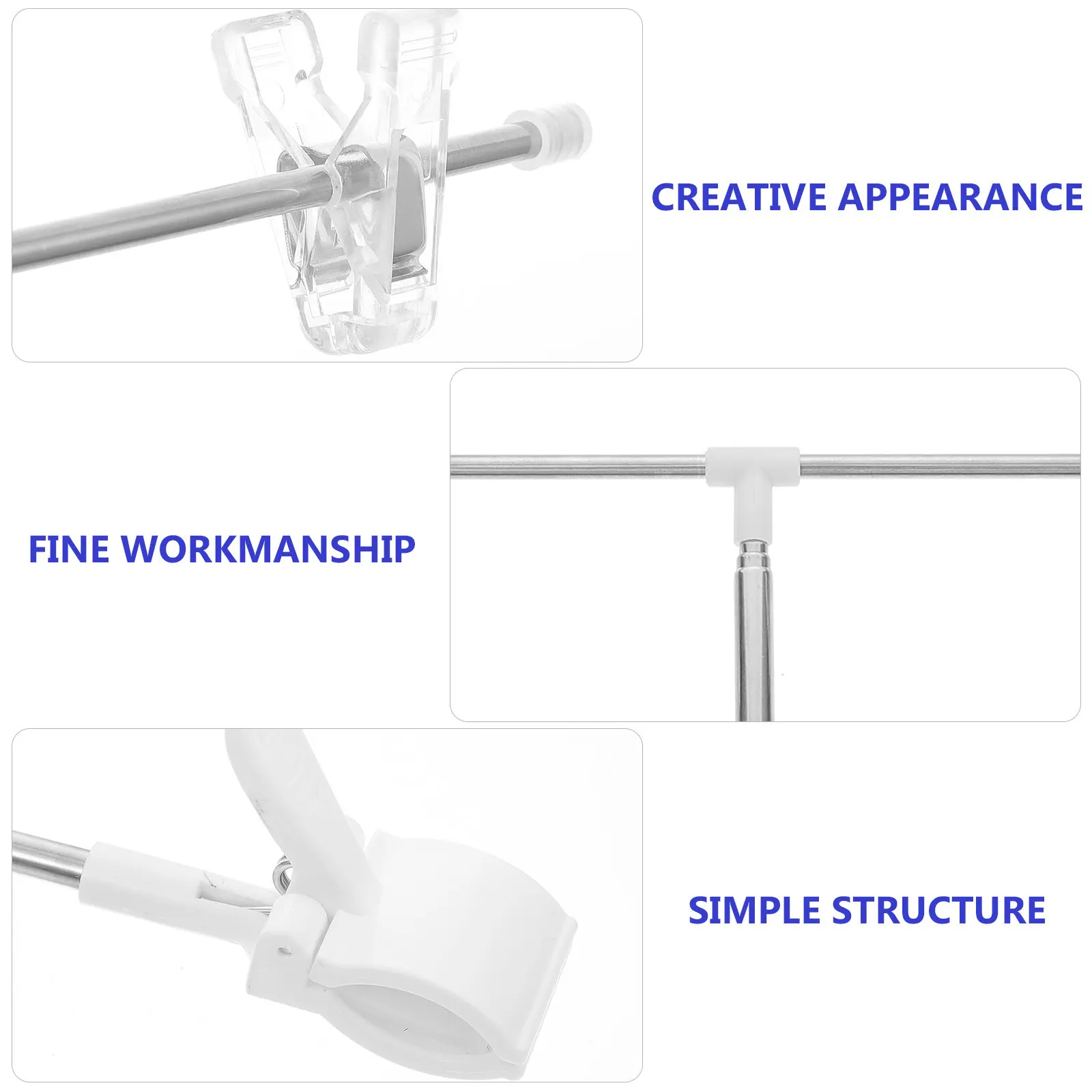 T-Shaped Telescopic Poster Display Stand Metal Advertising Bracket Outdoor Adjustable Sign Holder for Posters Menus Signs