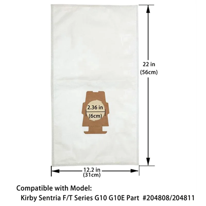 Substituição de Sacos de Vácuo, Modelo com 1 Cinto, 204811, 204814, Sentria, Avalir, Ultimate G Series, 8 Pacotes