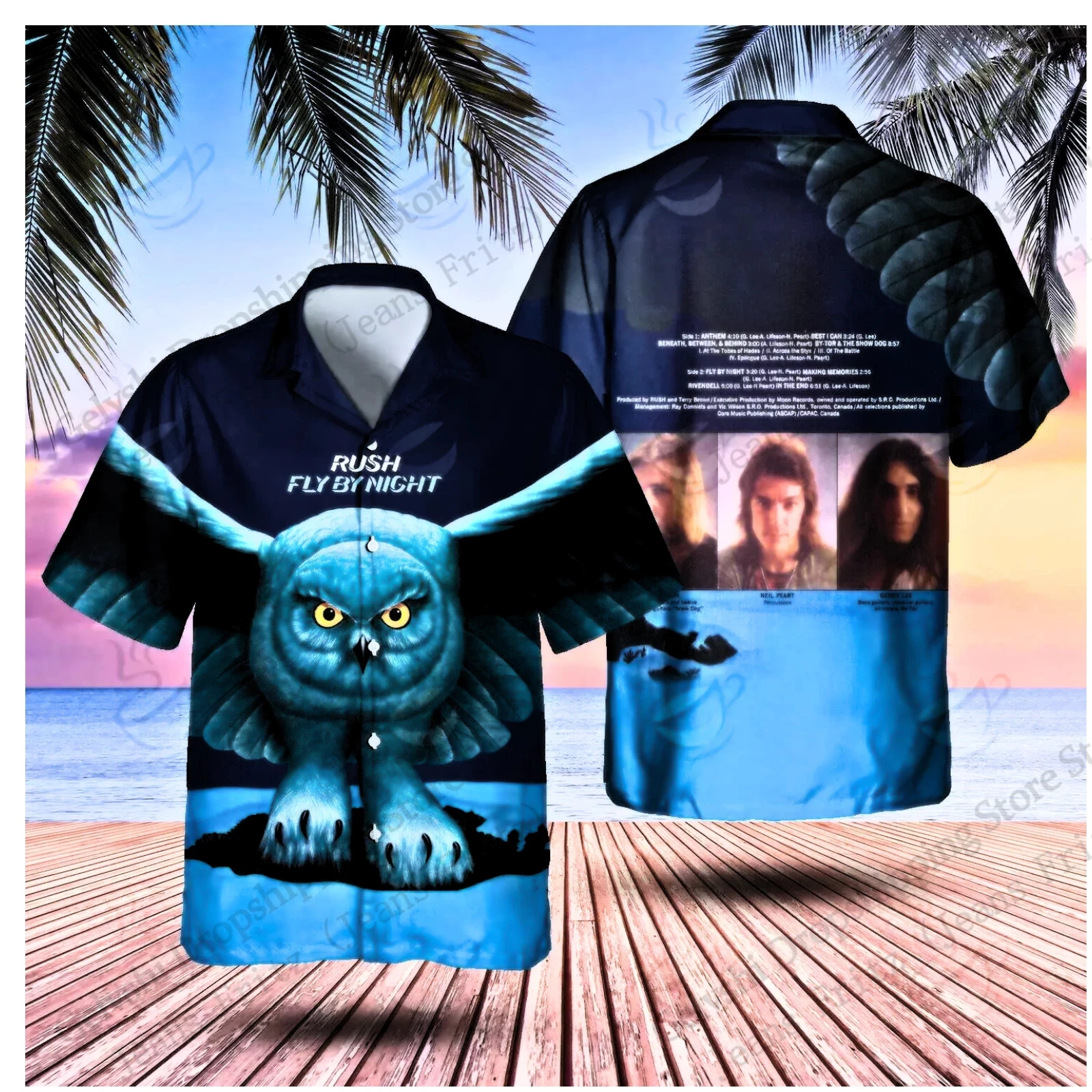 Rock Band Rush Album 3d Print Shirts Men Women Fashion Rush Hawaiian Shirt Short Sleeve Casual Beach Lapel Shirt Unisex Blouse