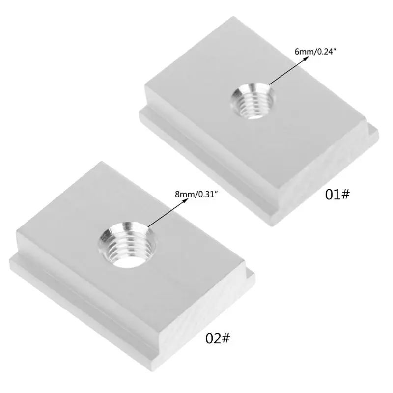 A2UD M6 T-slot T-Slider เลื่อนอ่อนนุชสำหรับงานไม้เครื่องมือ Slot Fastener Jigs Pressi