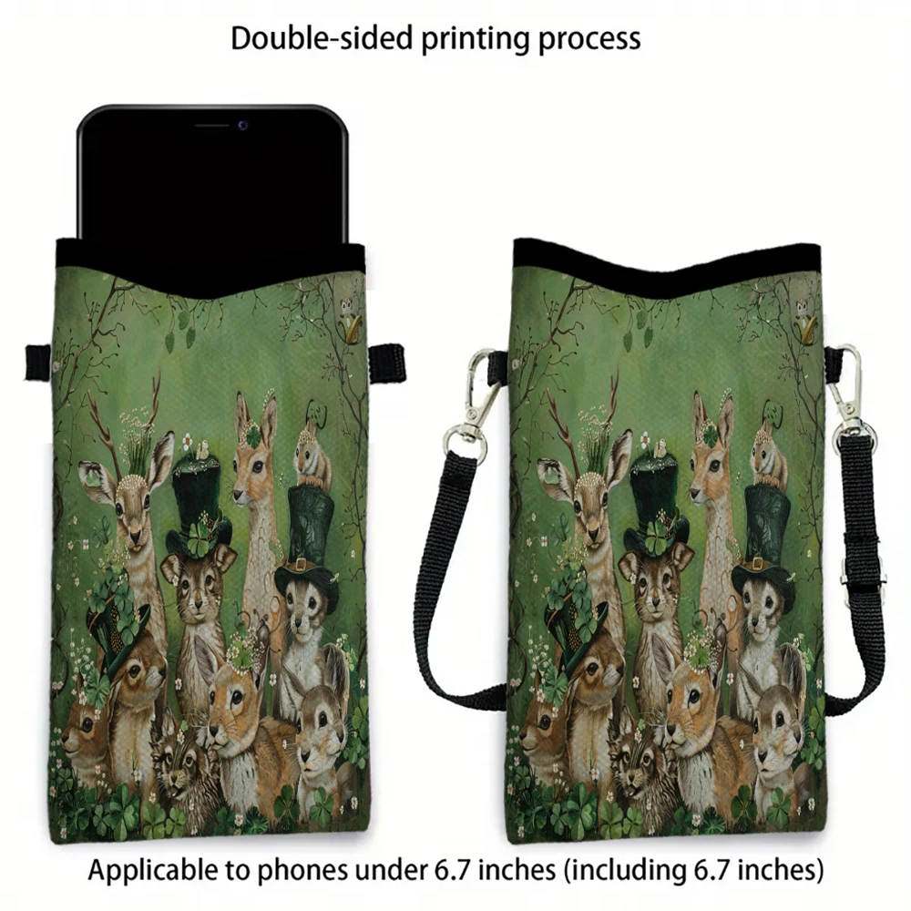 

Green Forest Crossbody Phone Bag Adjustable and Detachable Strap Designed ForWomen CrossbodyBag Convertible Shoulder Bag12.18