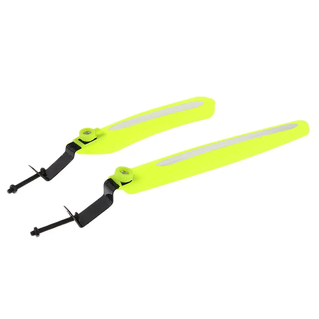 طقم مصدات أمامية وخلفية للدراجة الجبلية على الطرق مكون من قطعتين، واقيات الطين باللون الأبيض