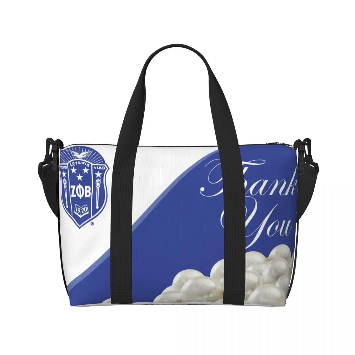 Bolso de mano personalizado Zeta Phi Beta Sorority para mujer, bolso de viaje de hombro con letra griega de gran capacidad 1920 para gimnasio y playa