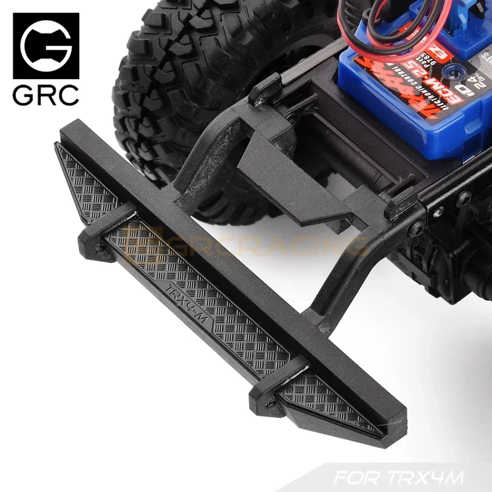 Hojas decorativas de acero inoxidable GRC 1/18 para piezas opcionales de actualización de parachoques trasero TRX4m Defender # G178ES G178EB