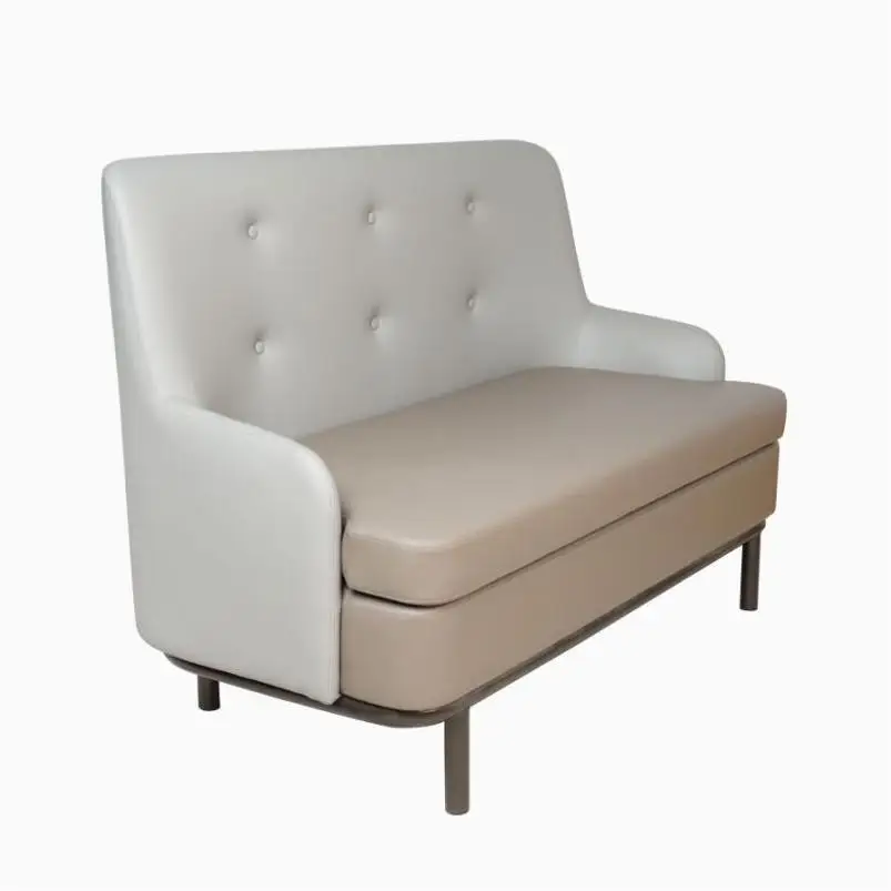 Hotel Lobby Furniture OEM Light Luxury Hotel Sleeper Sofa Optional Leather Reception Lobby Waiting Couch